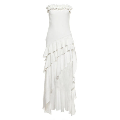 Women's Irregular Hemline Elegant And Sophisticated Tube Dress