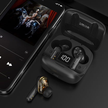 Premium Mini Transparent Wireless Earbuds - Bluetooth 5.3 ENC Noise Cancelling Headphones with Digital Display