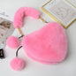 Plush heart-shaped bag