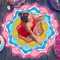 Bohemian Round Beach Towel & Yoga Mat - 150cm Tassel Mandala Throw Blanket