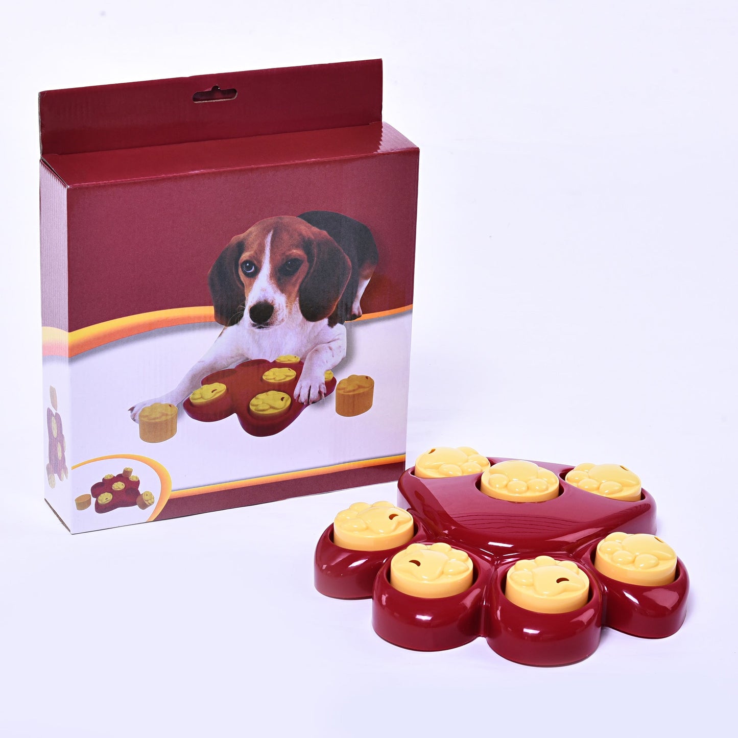 Large Footprint Dog Educational Toy Pet Treasure Hunting Slow Food Box