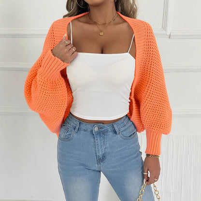 Women's Cardigan Short Coat Shawl Irregular Sweater