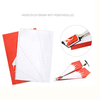 Motor electric hand throwing paper airplane
