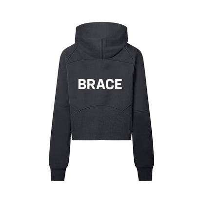Women's Cropped Half-Zip Hoodie - Premium Gym Hoodie | BRACE