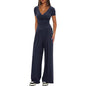 2 Pieces Women's V Neck Short-sleeve Sportswear Top And Wide-leg Pants Set Casual Comfortable Outfit Set For Daily Wear Gym Sports Outfit