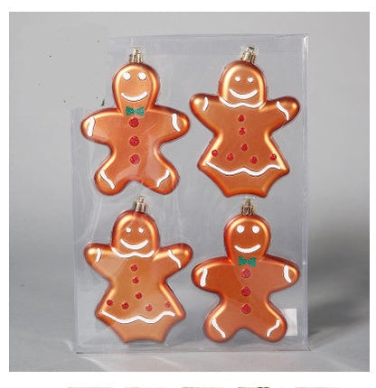 Christmas Ornaments Cute Gifts Reindeer Balls Stars Gingerbread Man Christmas Pendant Ornaments Charm