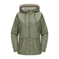 New Hooded Solid Color Trench Coat For Women