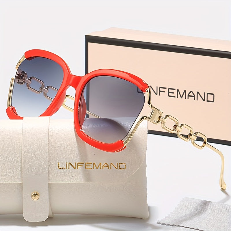 Classic Half Frame Metal Chain Design Fashion Fashion Glasses for Women