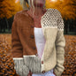 Women's Retro 3D Digital Print Cardigan Sweater Coat