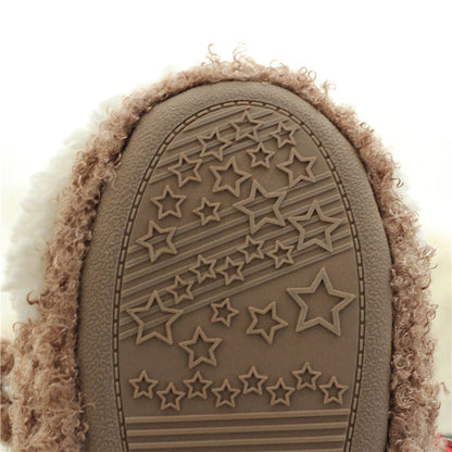 Cotton Slippers Female Autumn And Winter Cute Elk Bag Heel