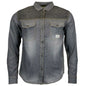 Mens Jack South Long Sleeved Contrast Denim Shirt