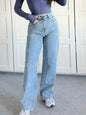 Relaxed Bow Washed Jeans