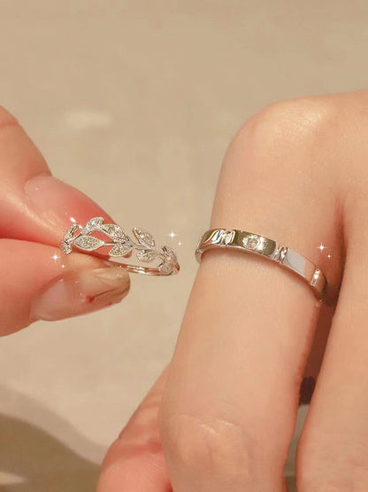 Couple Ring Sterling Silver Couple Rings Wedding Ring Valentine's Day Gift