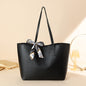 Solid Color Scarf Decorated Ladies Shoulder Bag