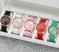 Three eye watches, retro GENEVA, Geneva students, couples, watches, men's belts, quartz trends watches