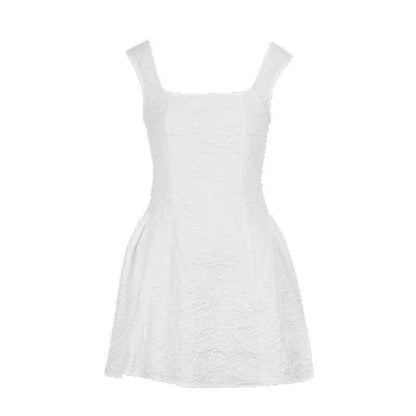 Women's Off-shoulder Square-neck Dress With Straps