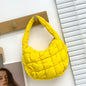 Women's Fashionable Pleated Puff Cloud Plaid Handbag