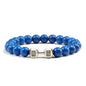 Turquoise Energy Healing Bracelet - Gun Black Barbell Bead Bracelet for Men & Women | Natural Stone Jewelry