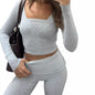 Solid Color Long Sleeved Sports Top