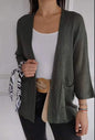 Women's Waffle Nine-quarter Sleeve Urban Casual Cardigan Coat