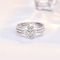 Ring Four-Leaf Clover Ring For Women Split Three-In-One Combination Opening Ring Adjustable Size