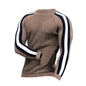 Men's Contrast Slim Bottom Sports Casual Sweater