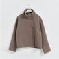 Commuter's All-matching Stand Collar Breasted Woolen Coat