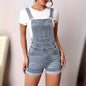 Slim-fit Denim Overalls With Straps
