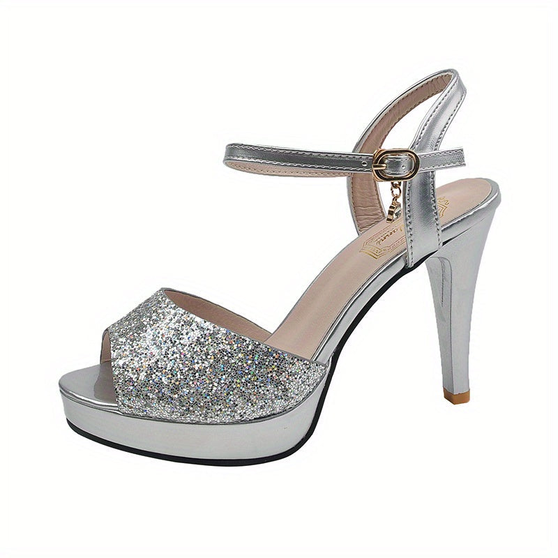 Summer Sandals For Women, One-line Buckle, Thin Straps, Temperament Open Toe, Sexy Fairy Style High Heels