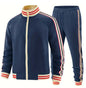 Turtleneck Zipper Cardigan Top Trousers Suit