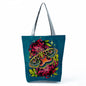 Portable Large Capacity Skull Printed Handbag