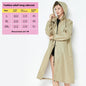 Fashion Trench Coat Raincoat Lightweight Breathable Solid Color Long Sleeve