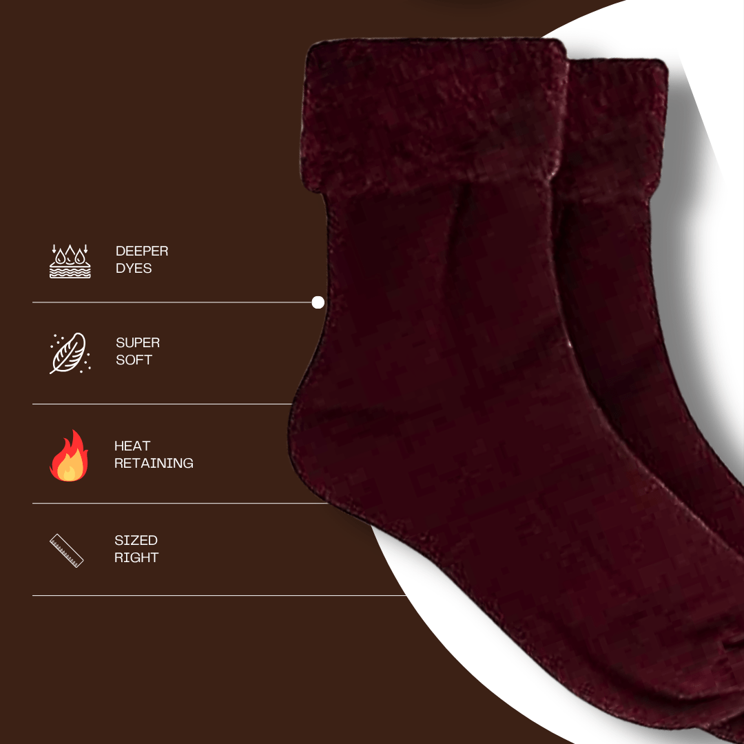 6 Pairs Men's Ultra Soft Thermal Fluffy Bed Socks Cozy Warm Insulated Lounging and Sleeping Socks in Stylish Designs for Winter Comfort UK Sizes 6-11 by Sock Stack