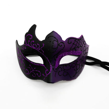Party Bar Masquerade Flat Head Half Face Spray Paint