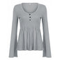 High-waisted Stretchy Loose-fitting Top Comfortable And Casual Women's Wear