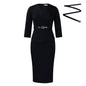 Fashion Large Lapel Waist-tight OL Dress