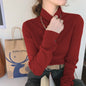 Lapel Women's Slim Bottoming Sweater