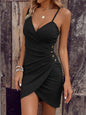 Bandeau Sling Slim-fit Slimming Pleated Dress