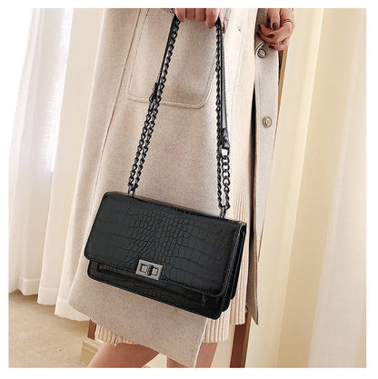 European and America Pattern Chain Small Square Bag