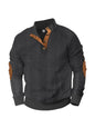 Fashion Jacquard Buckle Long Sleeve Embroidered Patch Sweater