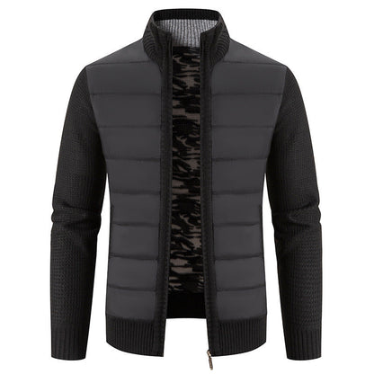 Men's Cardigan Sweater Stand Collar Sweater Coat