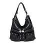 Women's Large Capacity Soft Leather Textured Shoulder Bag