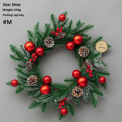 Christmas Decoration Upside Down Christmas Tree Horn Rattan Christmas Wreath