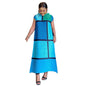 New Autumn Loose-fitting Plus-size Color-block Dress