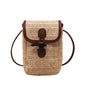 Women's Simple Casual Straw Phone Crossbody Bag