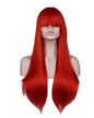 Wig female light pink long straight bangs wig high temperature silk wig fashion wig cross-border exclusive