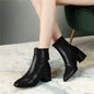 Women's boots with thick heel and large size