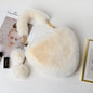 Plush heart-shaped bag