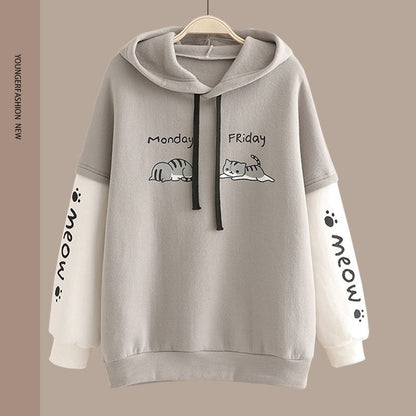 Spring Women's Clothing Student Hoodie Set Preppy-style Straight-leg Pants