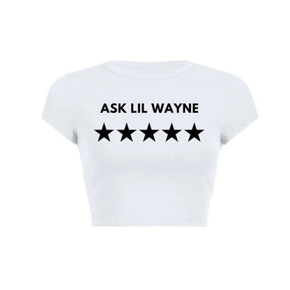 Alphabet Streetwear ShortSlim-fit Women's T-shirt For Foreign Trade European And American Style